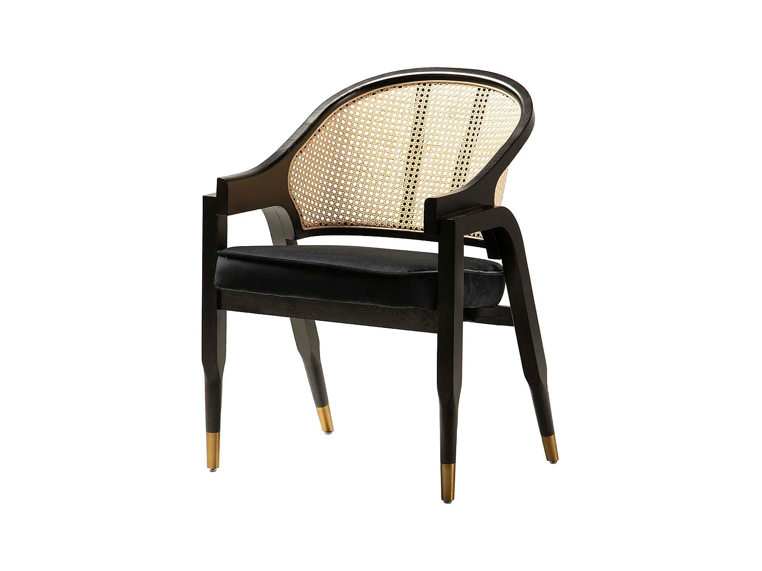 Butaca Rattan Madera Negro Taizu 62x62x87 Cm