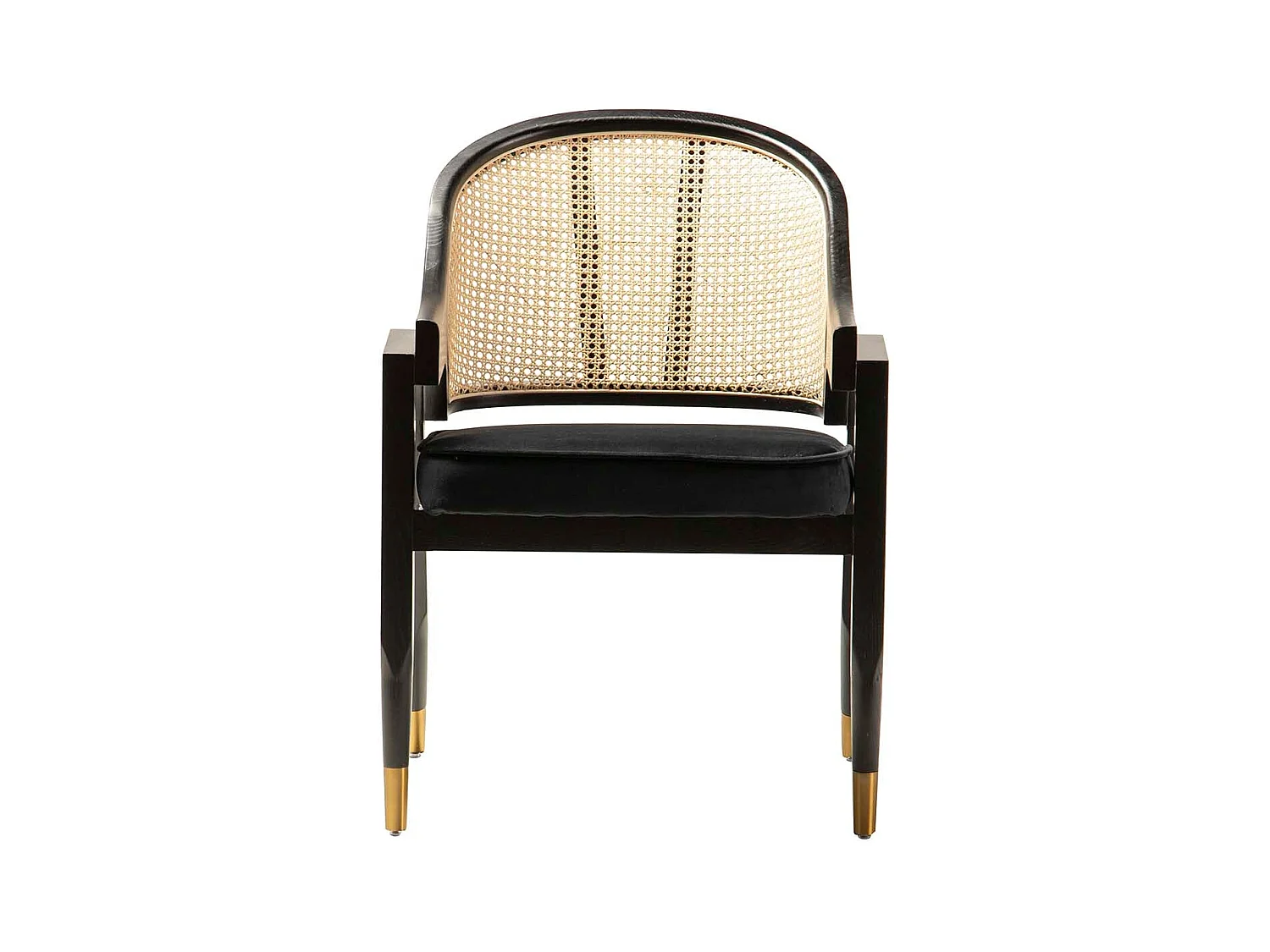 Butaca Rattan Madera Negro Taizu 62x62x87 Cm