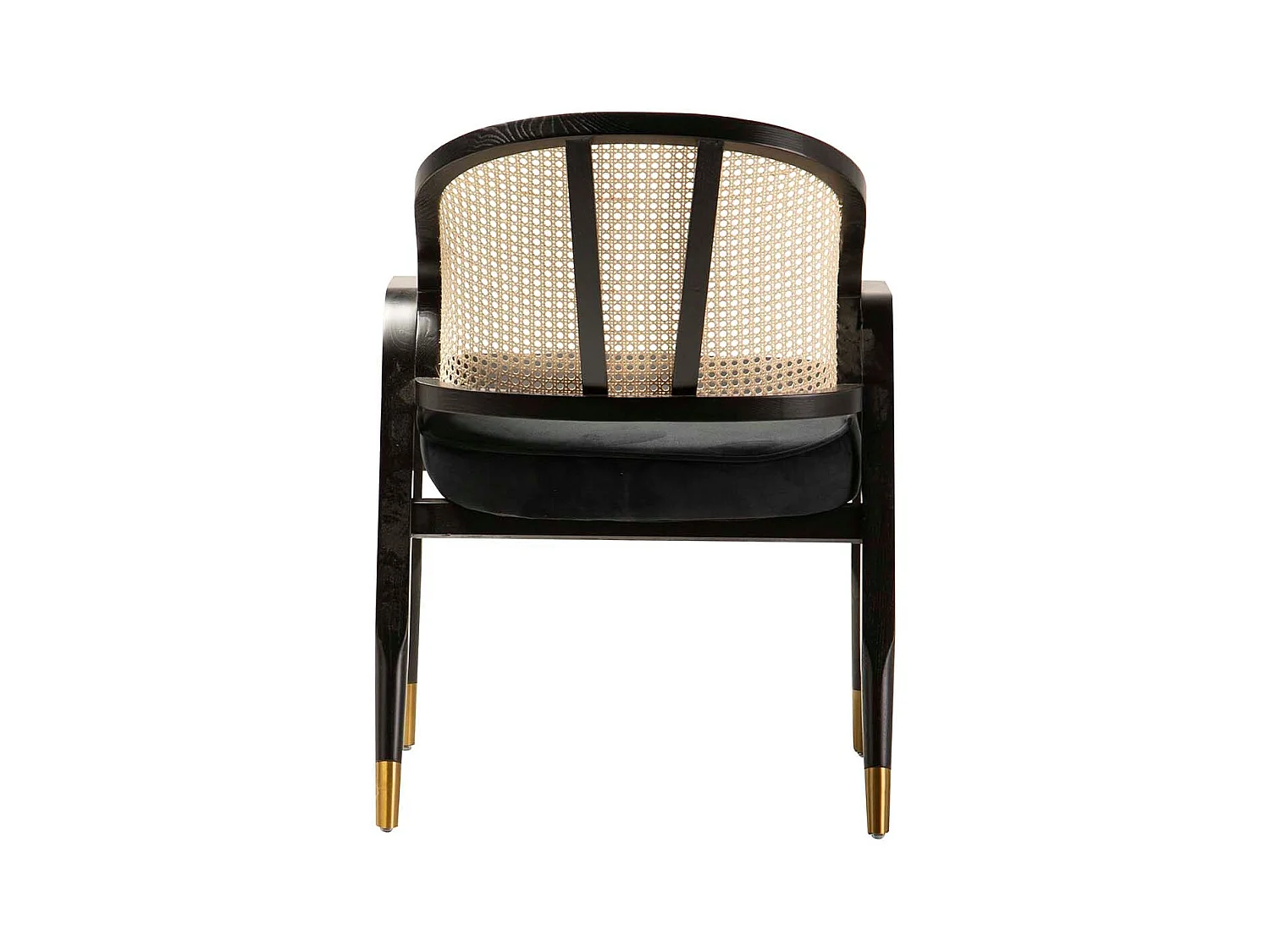Butaca Rattan Madera Negro Taizu 62x62x87 Cm
