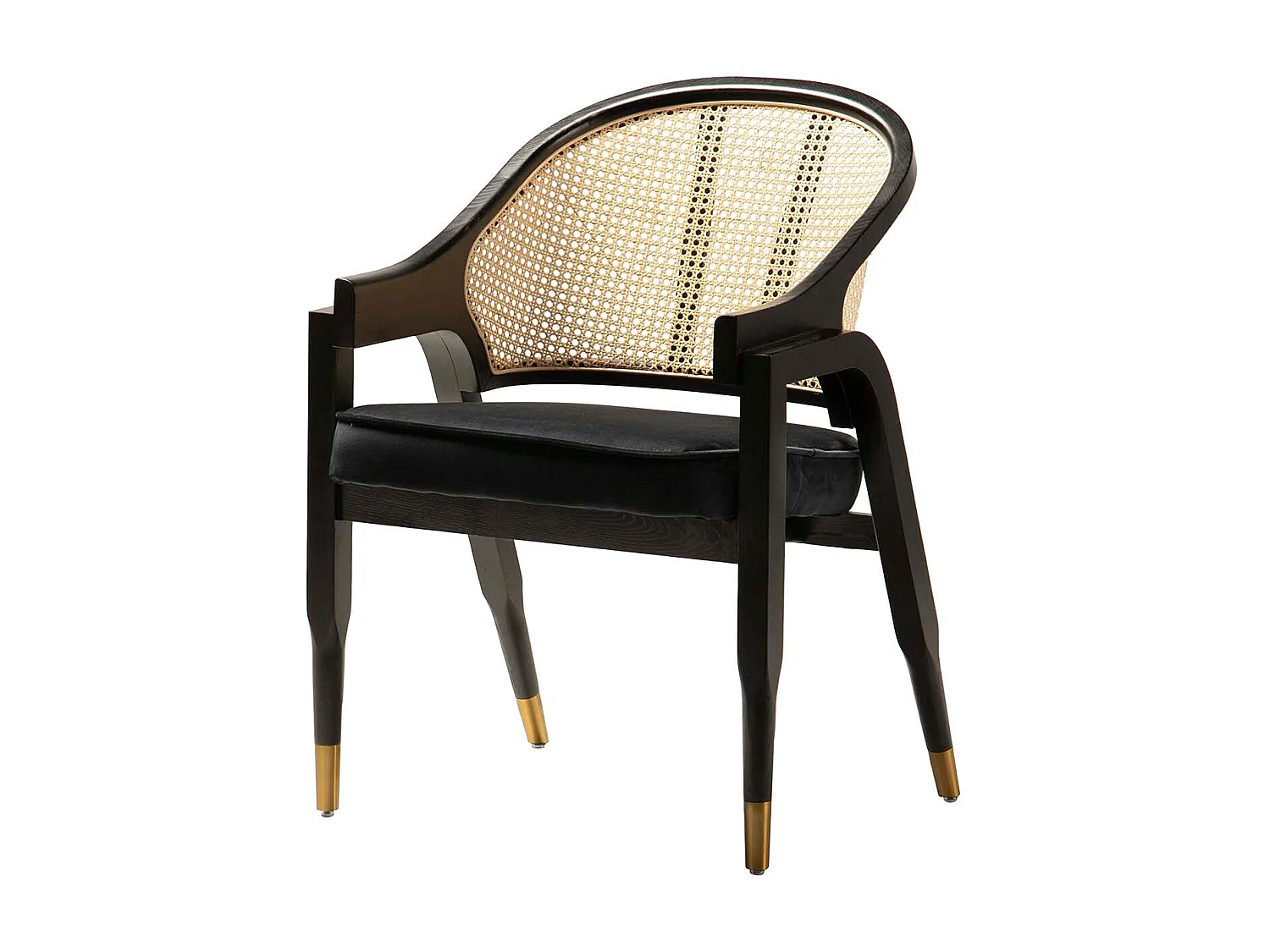 Butaca Rattan Madera Negro Taizu 62x62x87 Cm