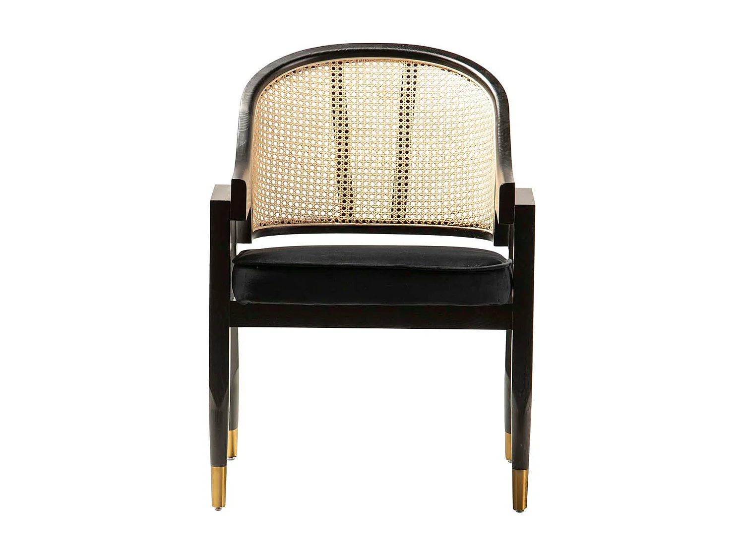 Butaca Rattan Madera Negro Taizu 62x62x87 Cm