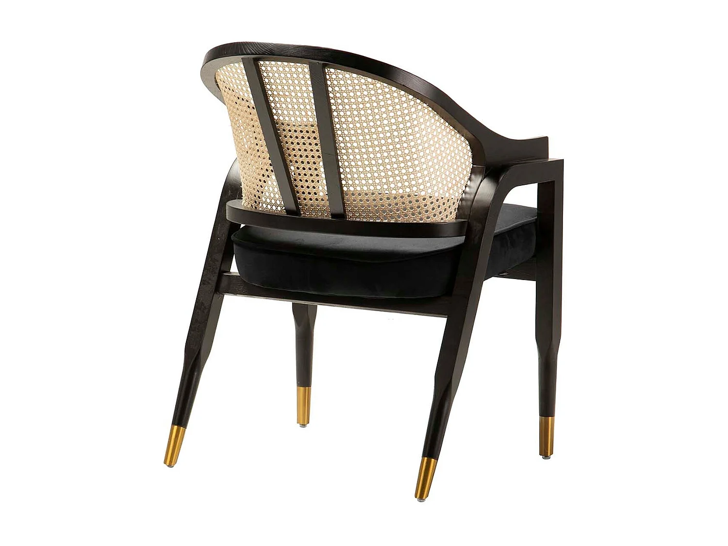 Butaca Rattan Madera Negro Taizu 62x62x87 Cm