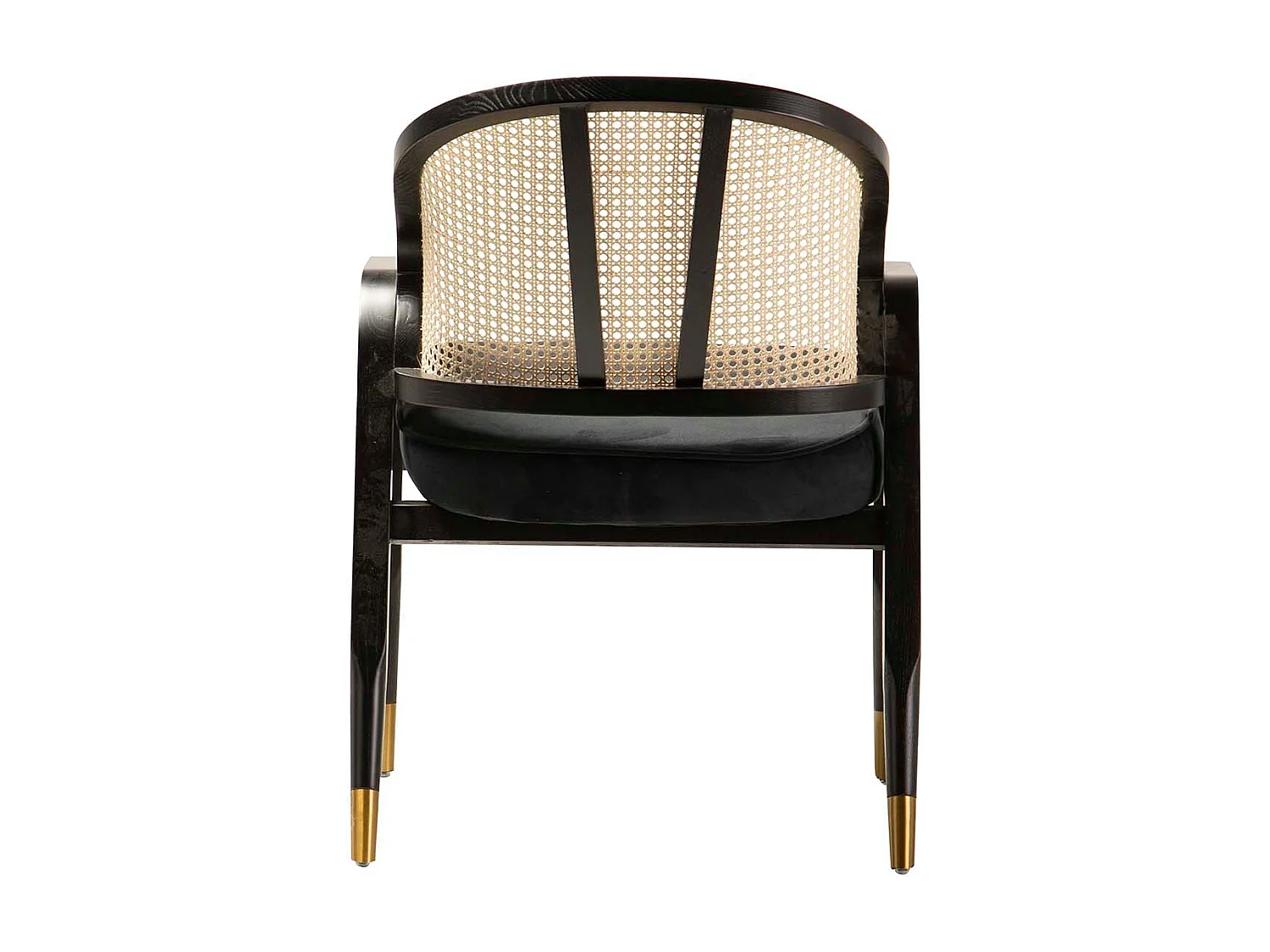 Butaca Rattan Madera Negro Taizu 62x62x87 Cm