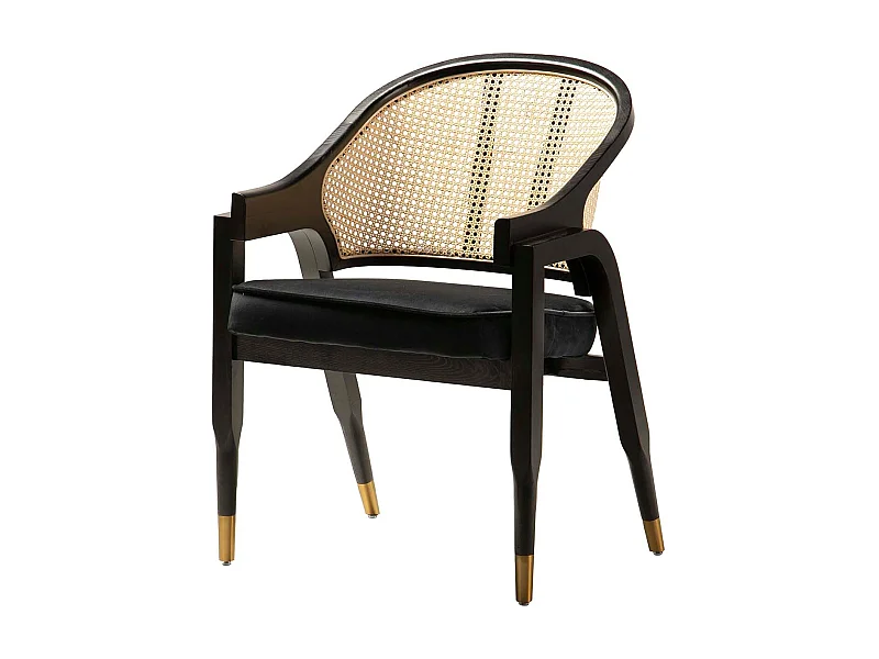 Butaca Rattan Madera Negro Taizu 62x62x87 Cm