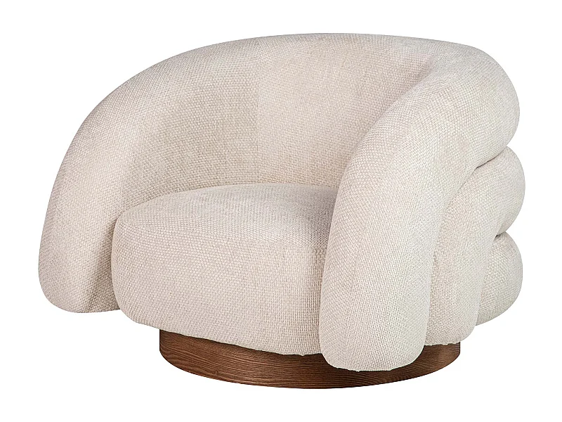 Butaca Chenilla Beige Flux 100x89x60 Cm