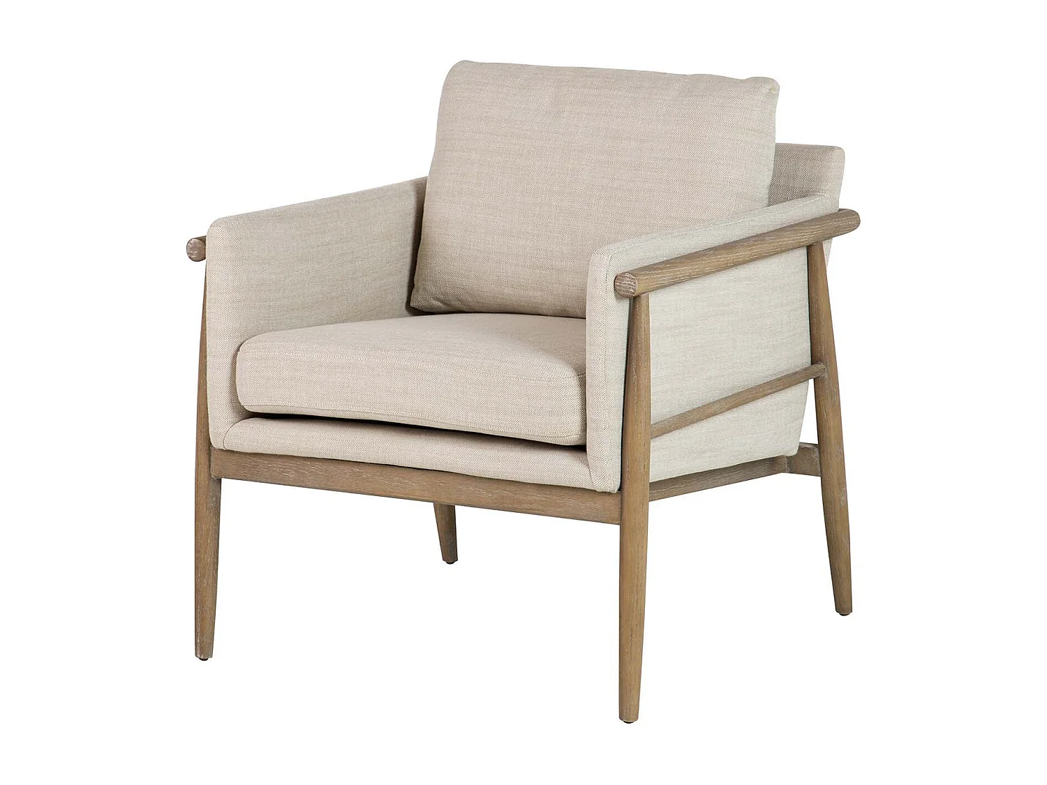 Butaca Madera Fresno Beige 77x74x72 Cm