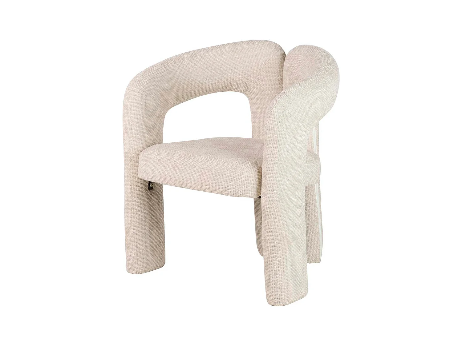 Silla Chenilla Beige Nova 66x61x76 Cm