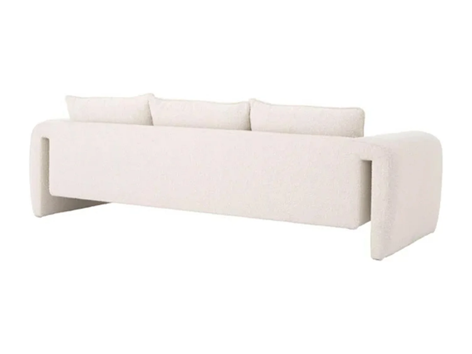 Sofa Chenilla Beige Yuma 230x91x76 Cm
