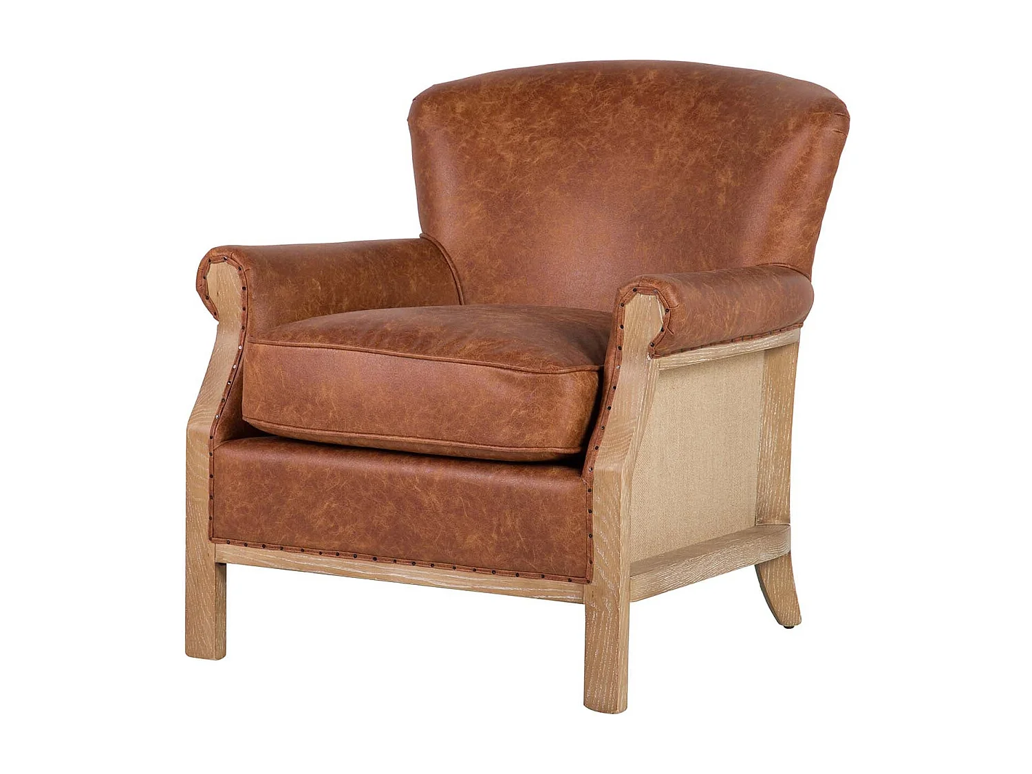 Butaca Madera Fresno Marron 76x81x78 Cm