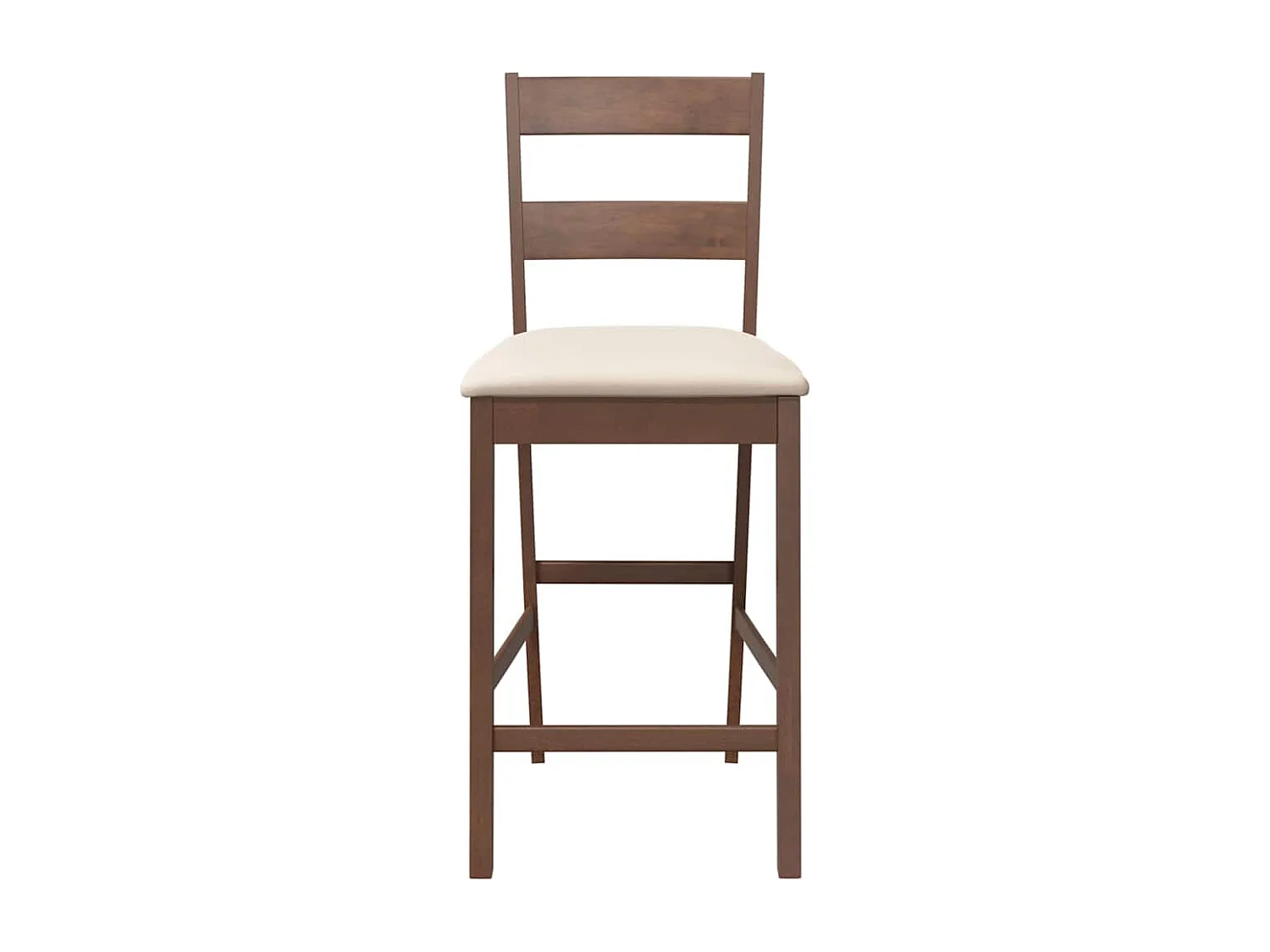 Taburetes de bar con cojines 2 uds madera maciza marrón caucho