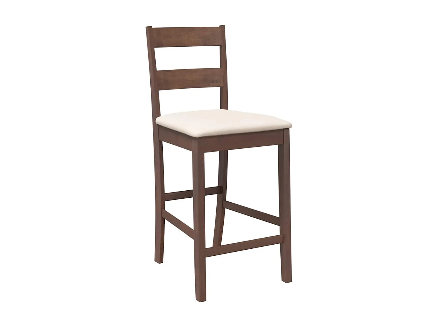 Taburetes de bar con cojines 2 uds madera maciza marrón caucho