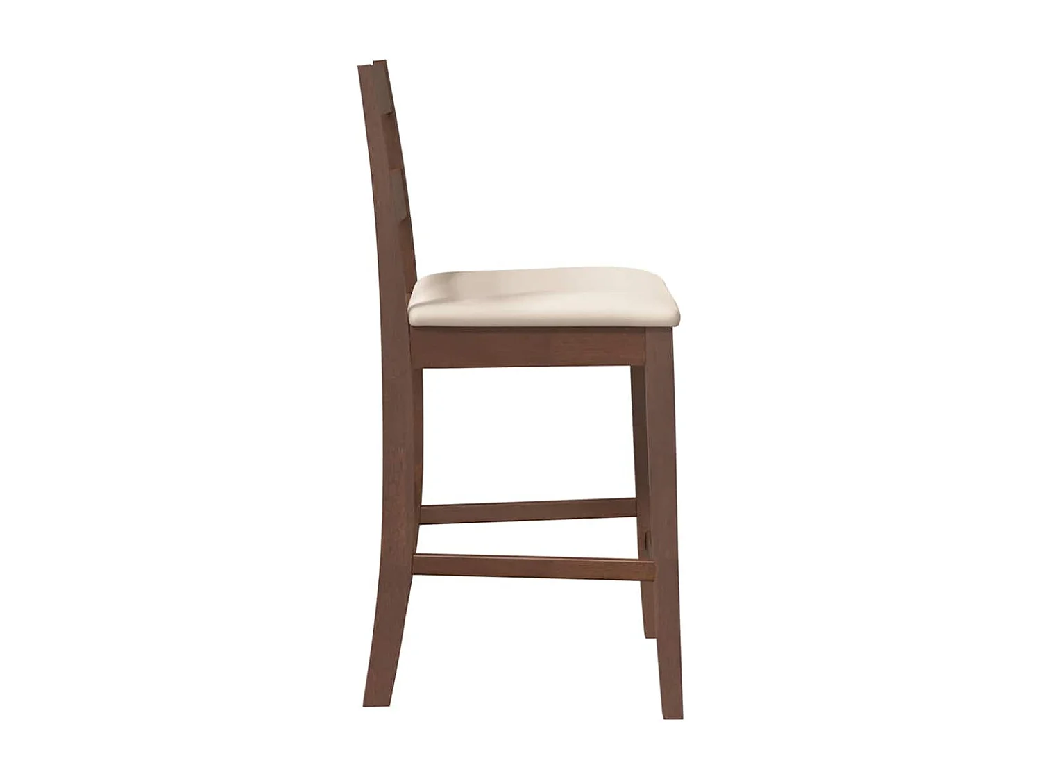 Taburetes de bar con cojines 2 uds madera maciza marrón caucho