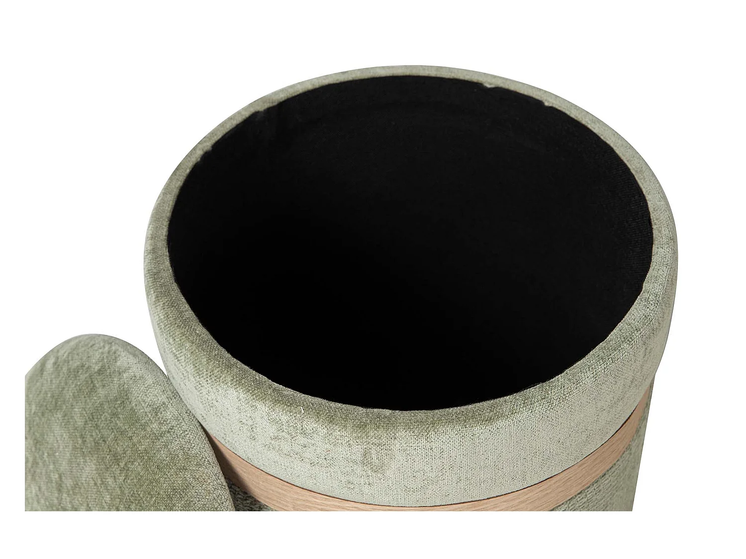 Set 2 Puffs Poliester 36x36x44 31x31x38 Cm