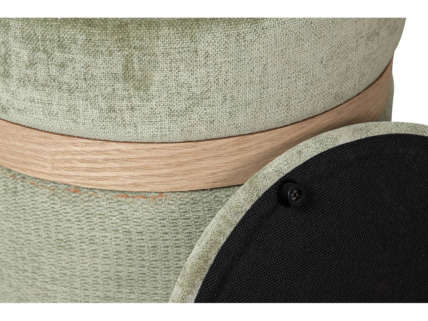 Set 2 Puffs Poliester 36x36x44 31x31x38 Cm