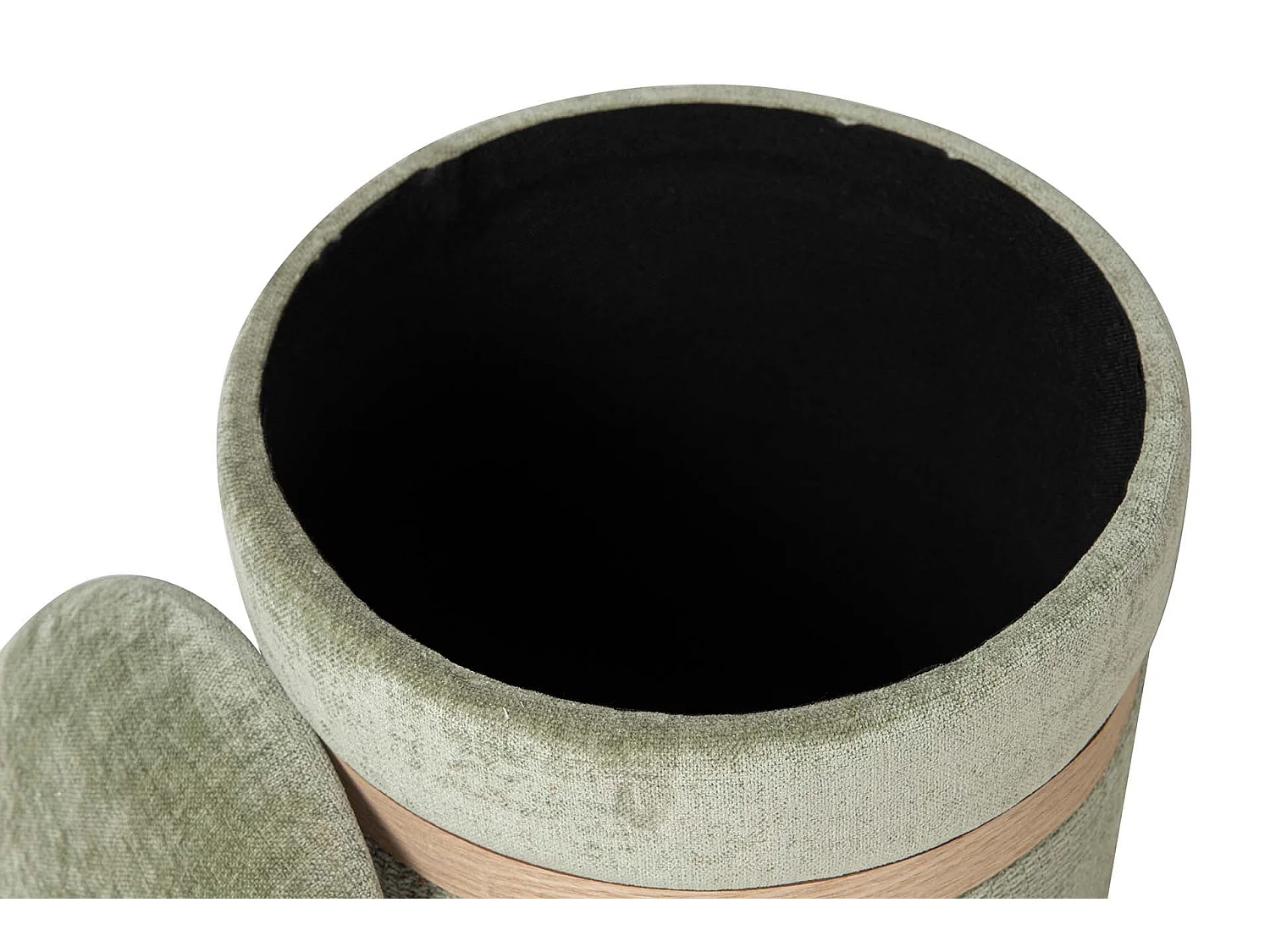 Set 2 Puffs Poliester 36x36x44 31x31x38 Cm