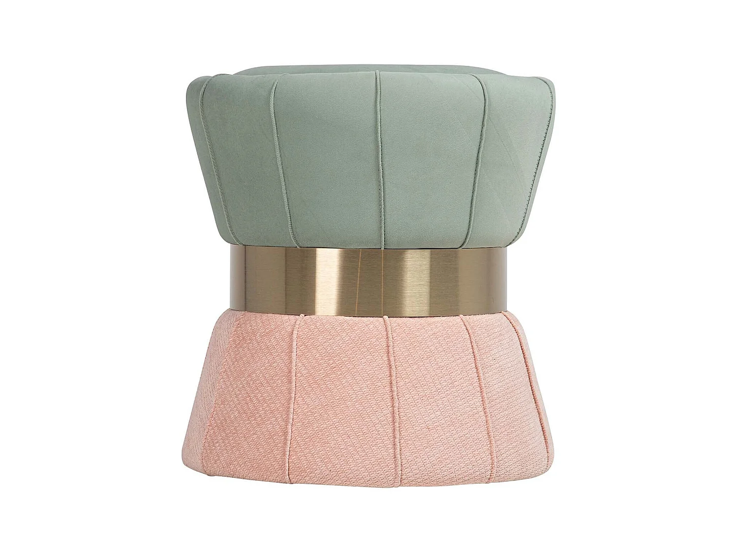 Puff Velvet Azul Rosa 40x40x44 Cm