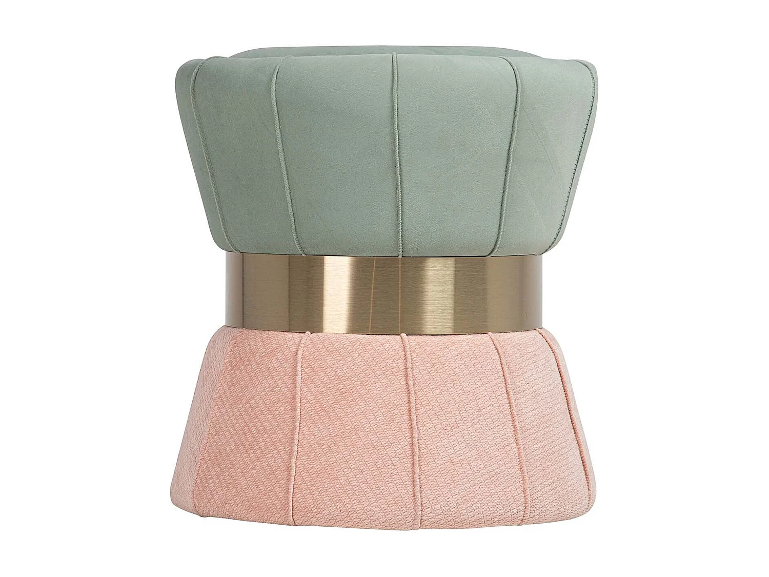 Puff Velvet Azul Rosa 40x40x44 Cm