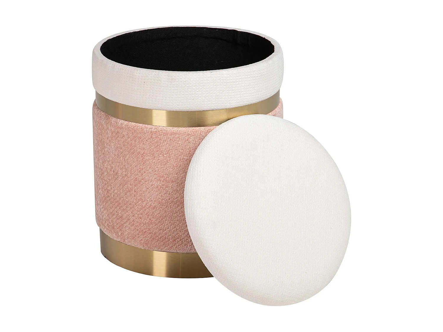 Set 2 Puffs Velvet 36x36x44 31x31x38 Cm