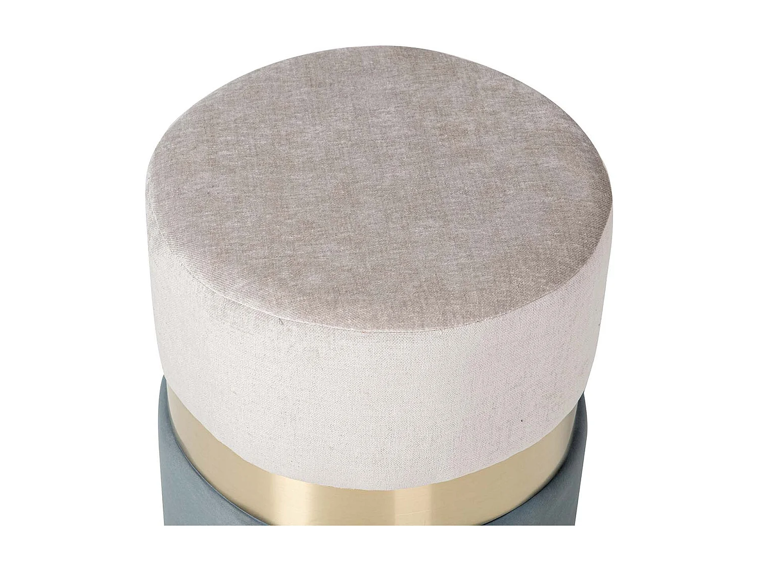 Puff Velvet Azul Gris 40x40x43 Cm