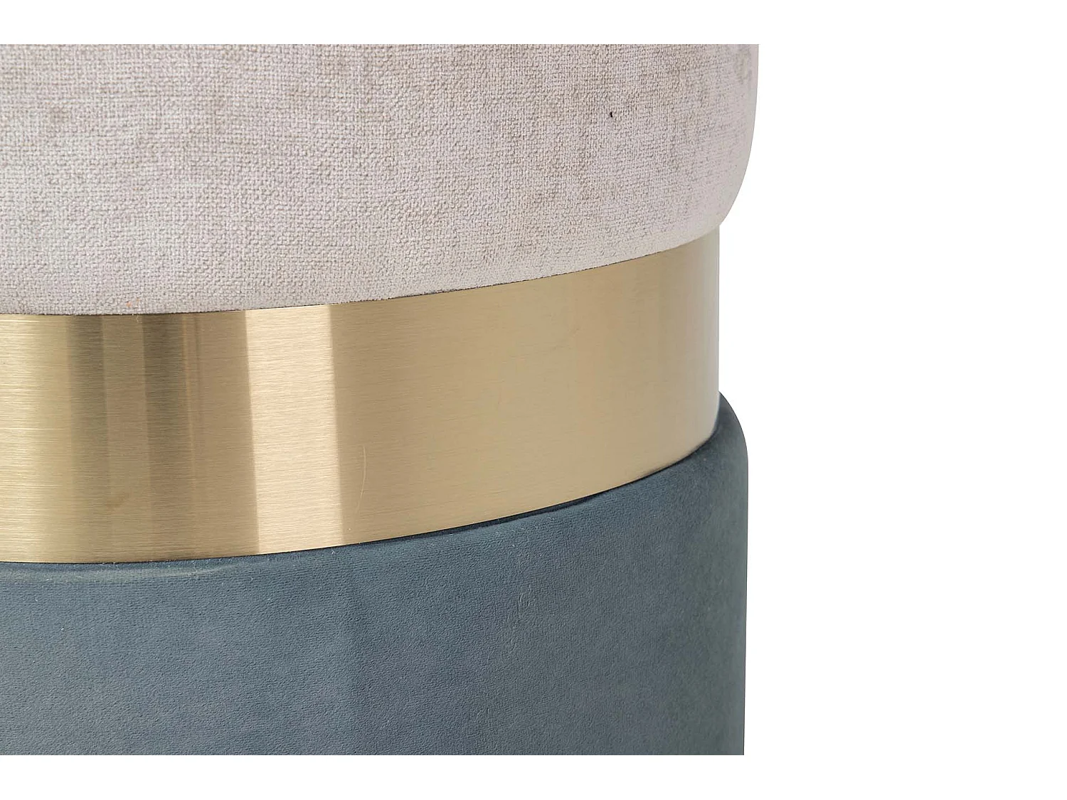 Puff Velvet Azul Gris 40x40x43 Cm