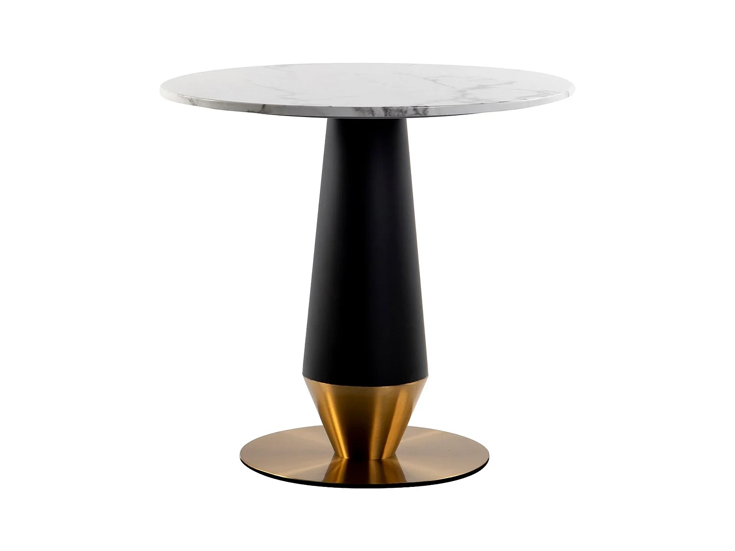 Mesa Comedor Acero Inoxidable Y Mármol Brampton 80x80x75 Cm