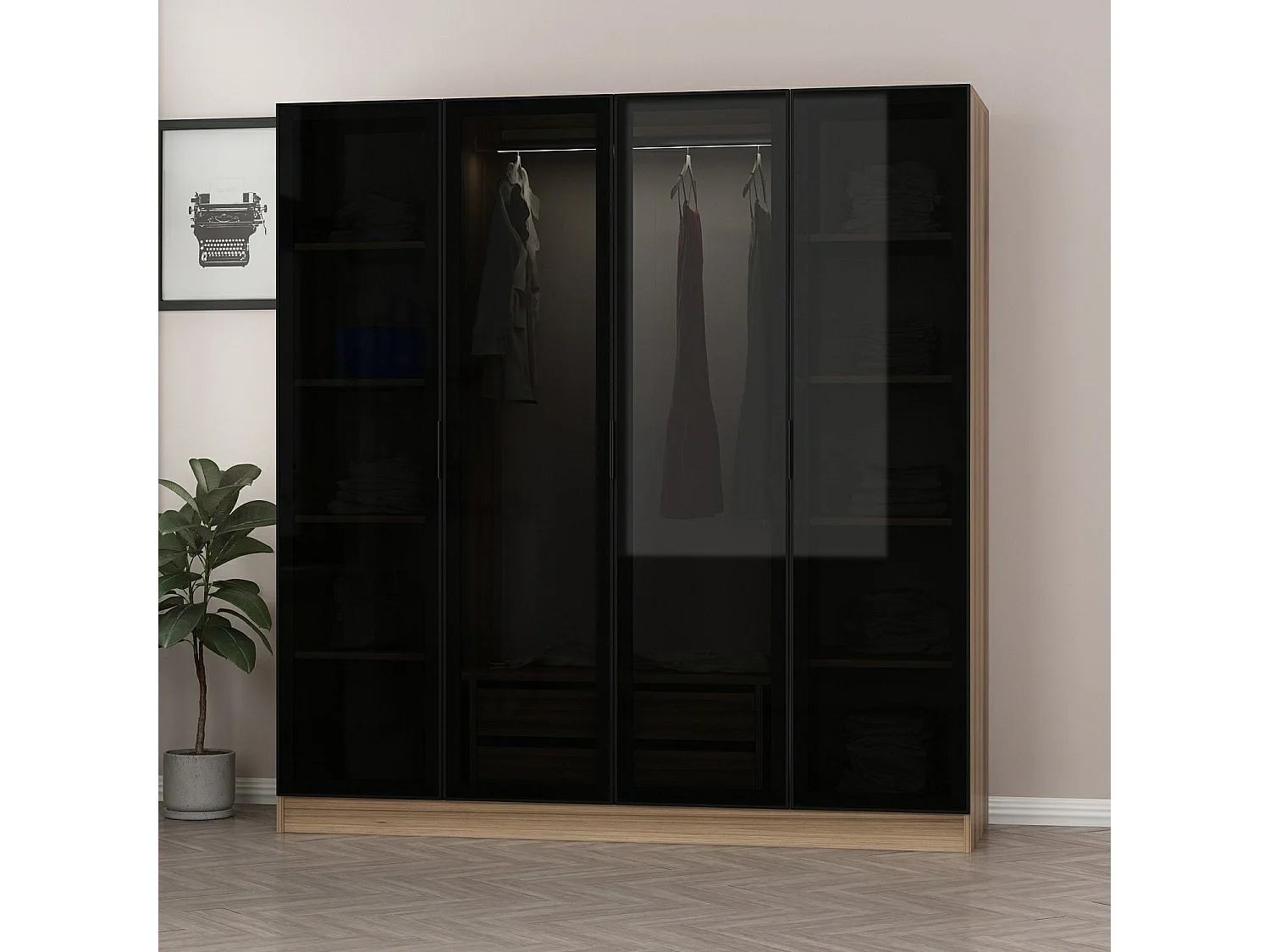 Armario Kale-7648 humo 180x210x52 cm