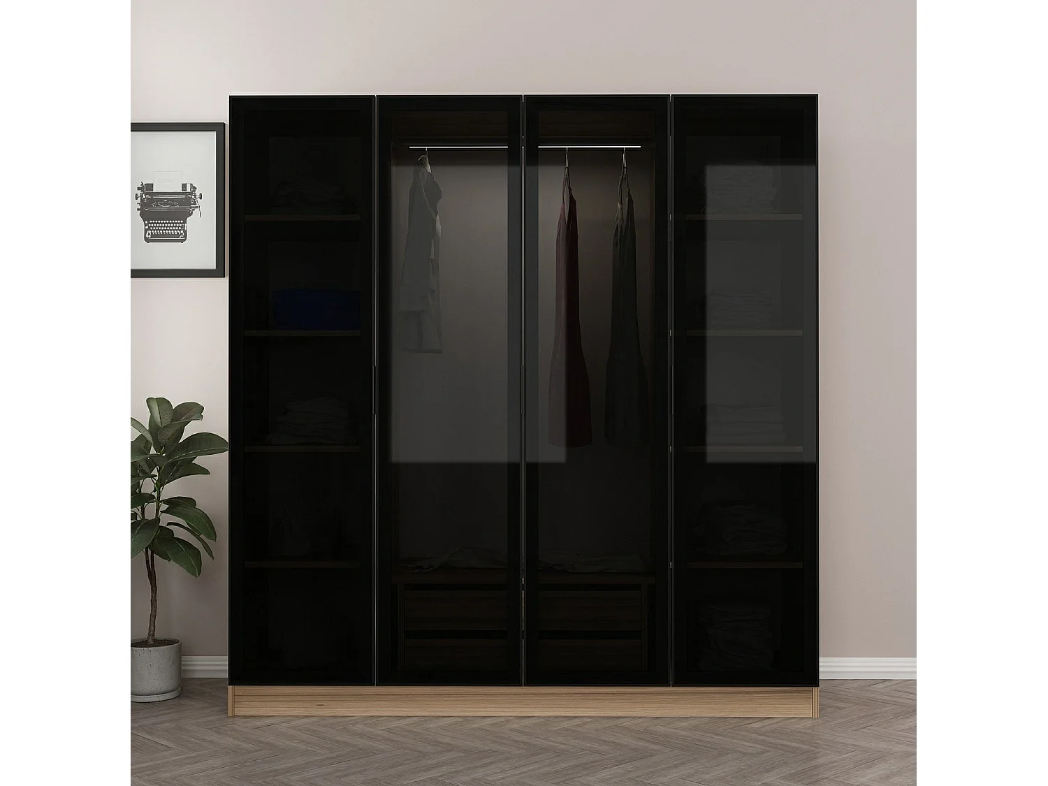 Armario Kale-7648 humo 180x210x52 cm