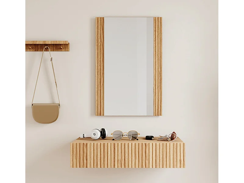 Recibidor para Entrada Pasillo en Color Roble Alba 80x42x97cm Amira