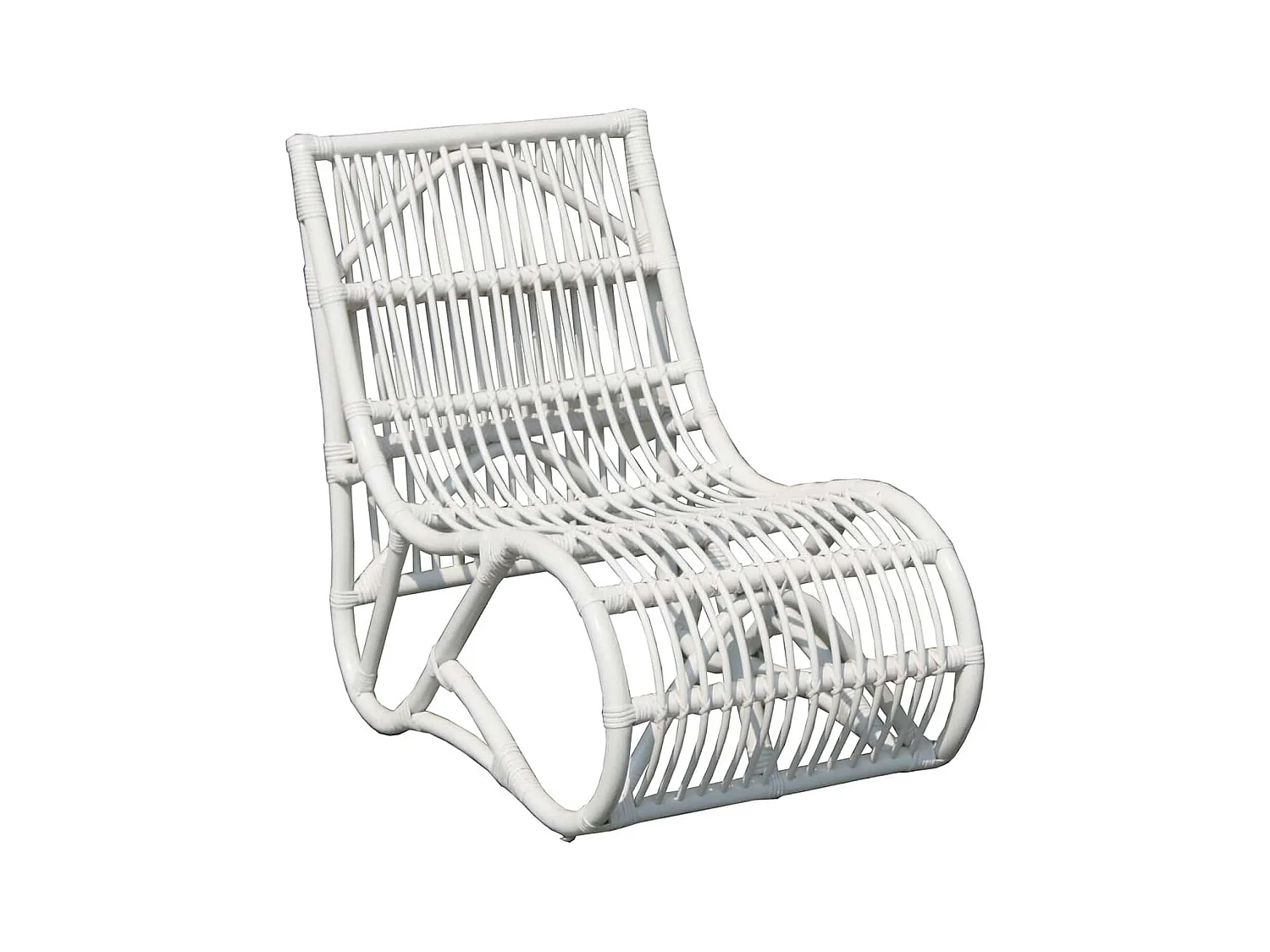 Fauteuil Rotin Naturel Chillvert Parma 61x94x85 cm Blanc Sans Accoudoirs