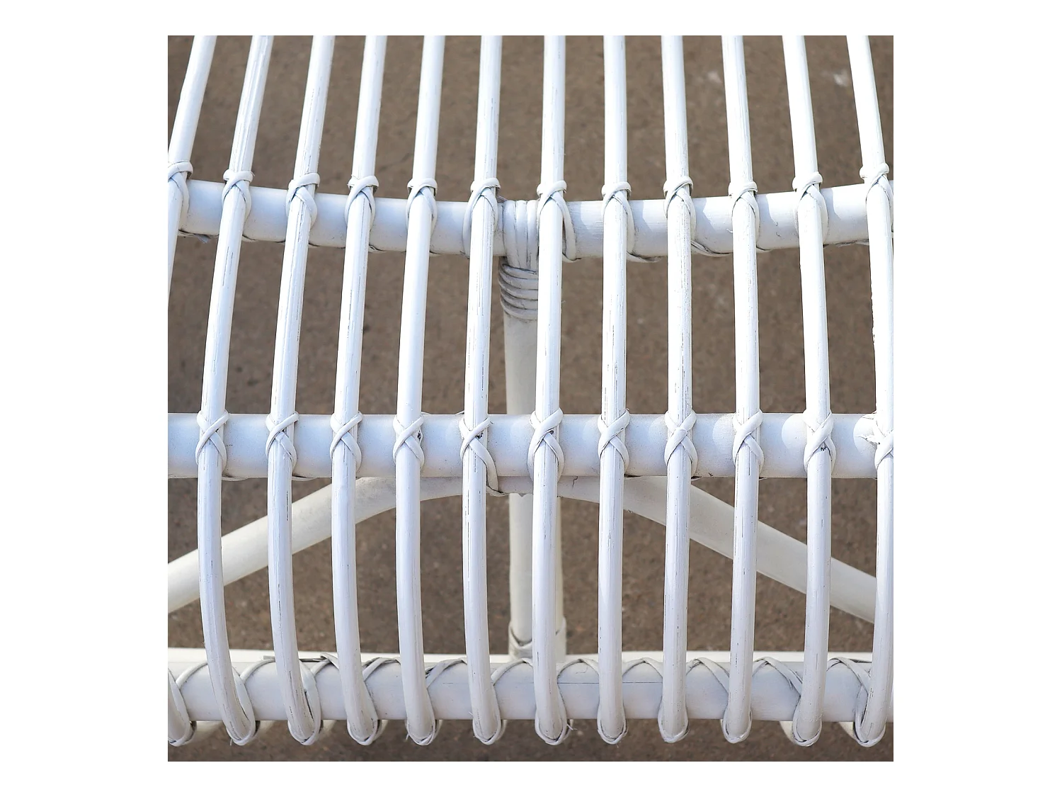 Fauteuil Rotin Naturel Chillvert Parma 61x94x85 cm Blanc Sans Accoudoirs