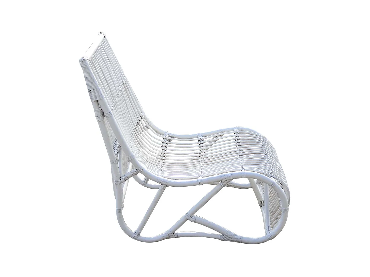 Fauteuil Rotin Naturel Chillvert Parma 61x94x85 cm Blanc Sans Accoudoirs