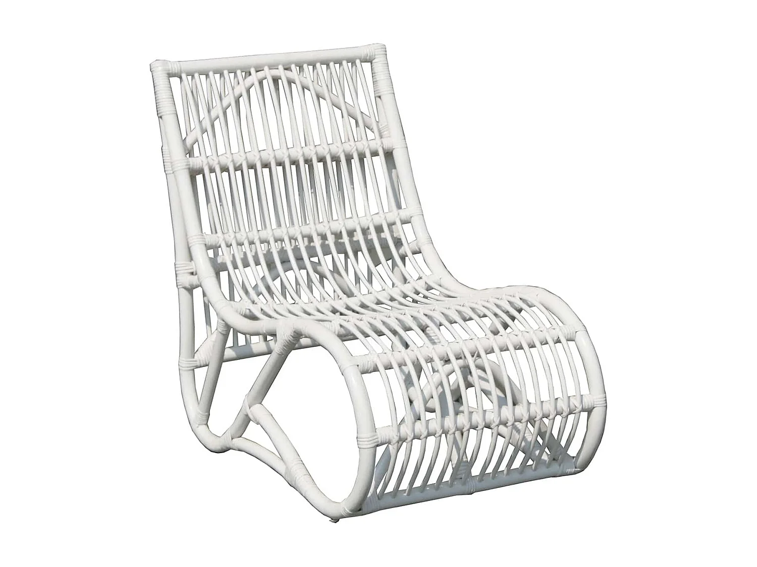 Fauteuil Rotin Naturel Chillvert Parma 61x94x85 cm Blanc Sans Accoudoirs