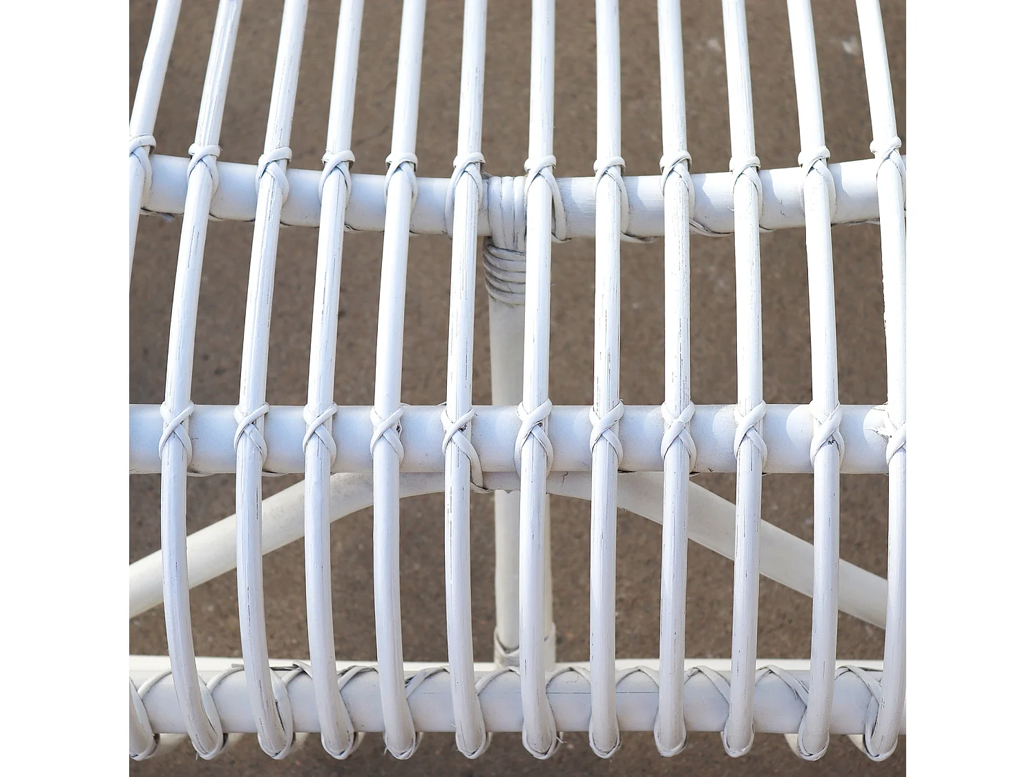 Fauteuil Rotin Naturel Chillvert Parma 61x94x85 cm Blanc Sans Accoudoirs