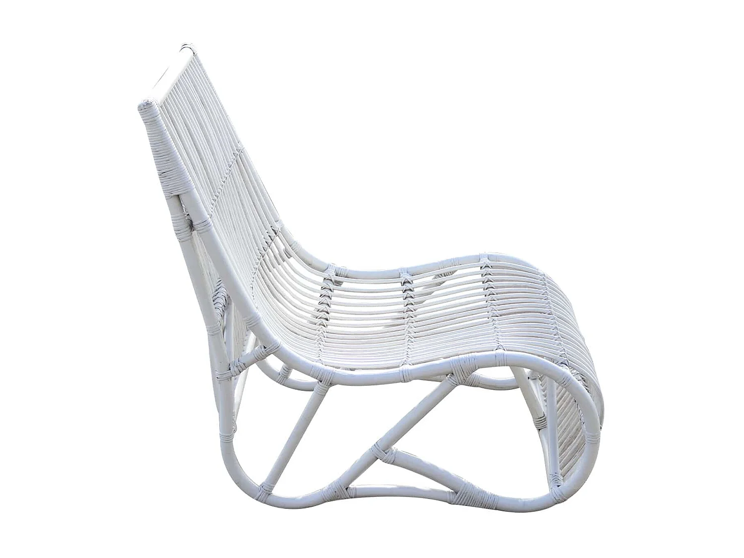 Fauteuil Rotin Naturel Chillvert Parma 61x94x85 cm Blanc Sans Accoudoirs