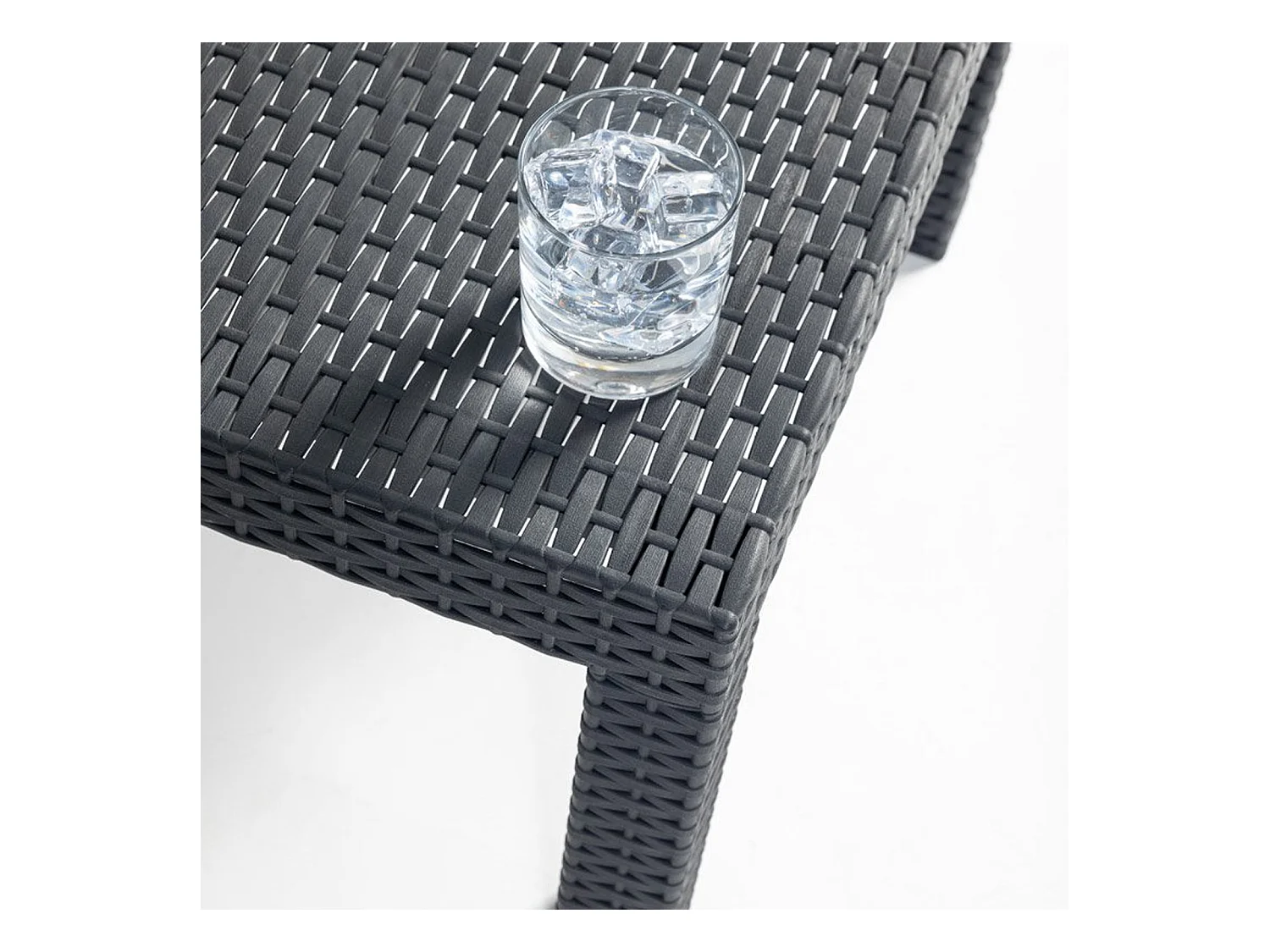 Toomax Matilde 2 Ensemble de Jardin et Terrasse composé de 2 Fauteuils avec Coussin 65x65x75 cm + Table Basse 59x59x43 cm Effet Rotin