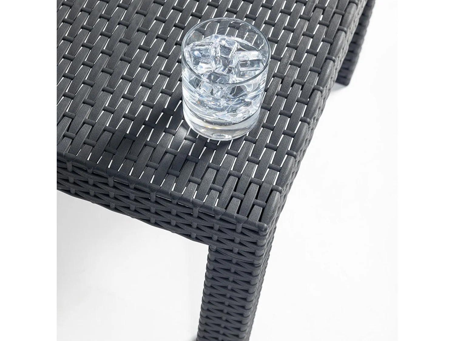 Toomax Matilde 2 Ensemble de Jardin et Terrasse composé de 2 Fauteuils avec Coussin 65x65x75 cm + Table Basse 59x59x43 cm Effet Rotin