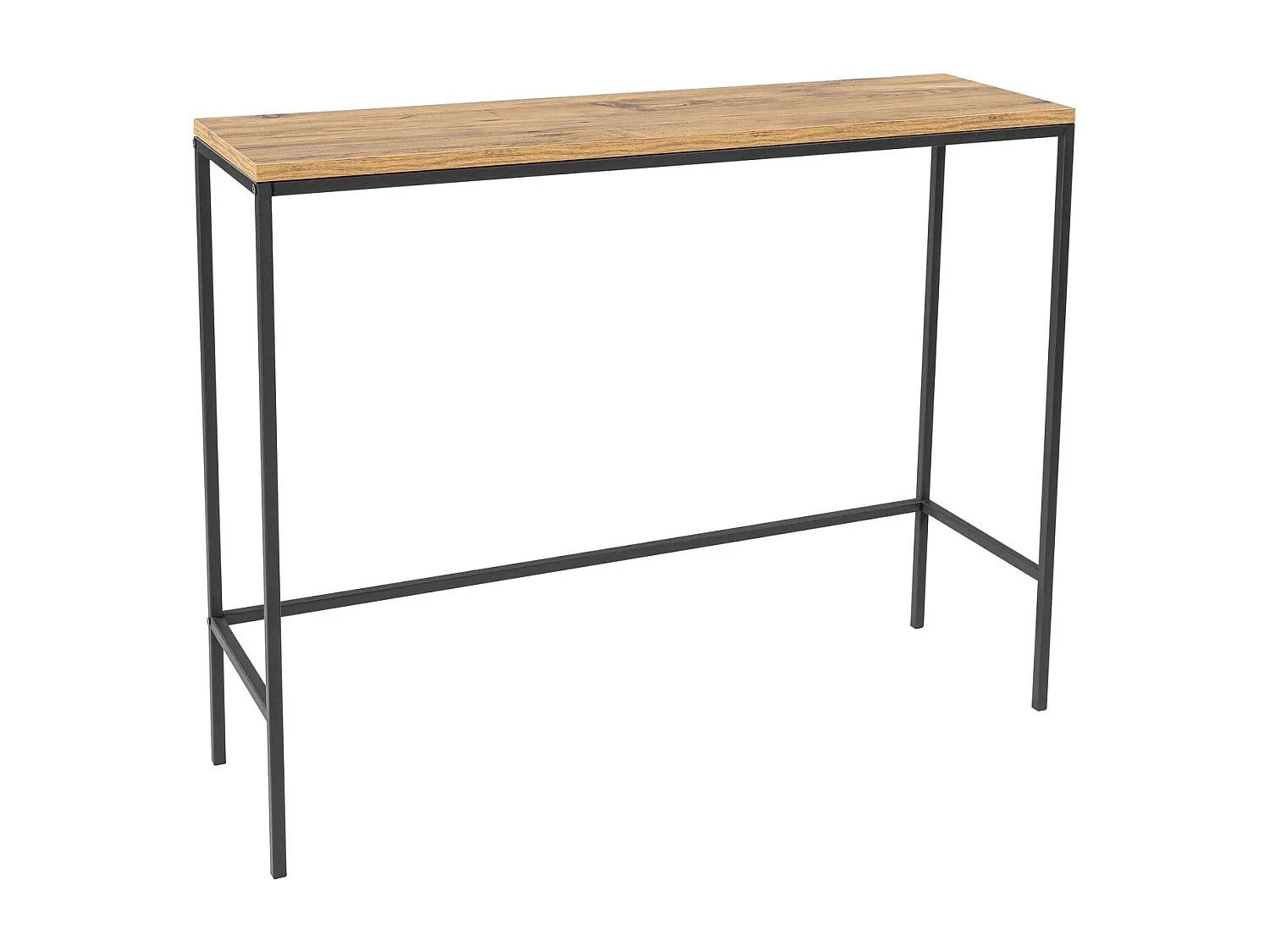 Aparador elegante – 100 cm x 80 cm x 30 cm – Preto – Aglomerado revestido em melamina