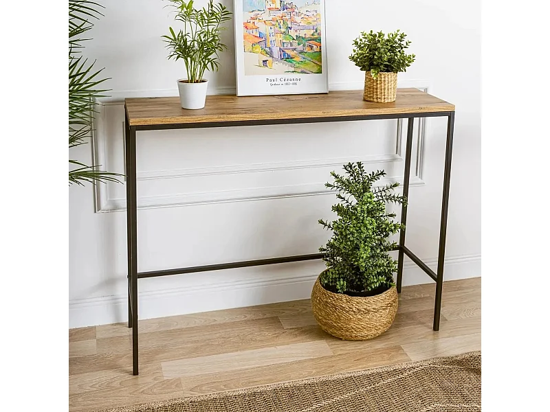 Aparador elegante – 100 cm x 80 cm x 30 cm – Preto – Aglomerado revestido em melamina