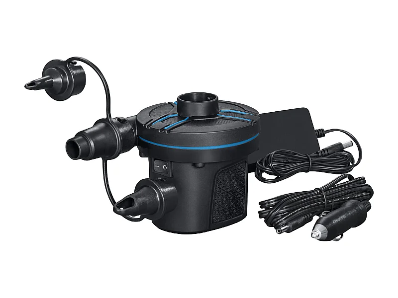 Pompa Elettrica Portatile AC DC Power Touch Bestway 3 Adattatori Valvole | Presa Auto 12V Batteria 220V | 2 in 1
