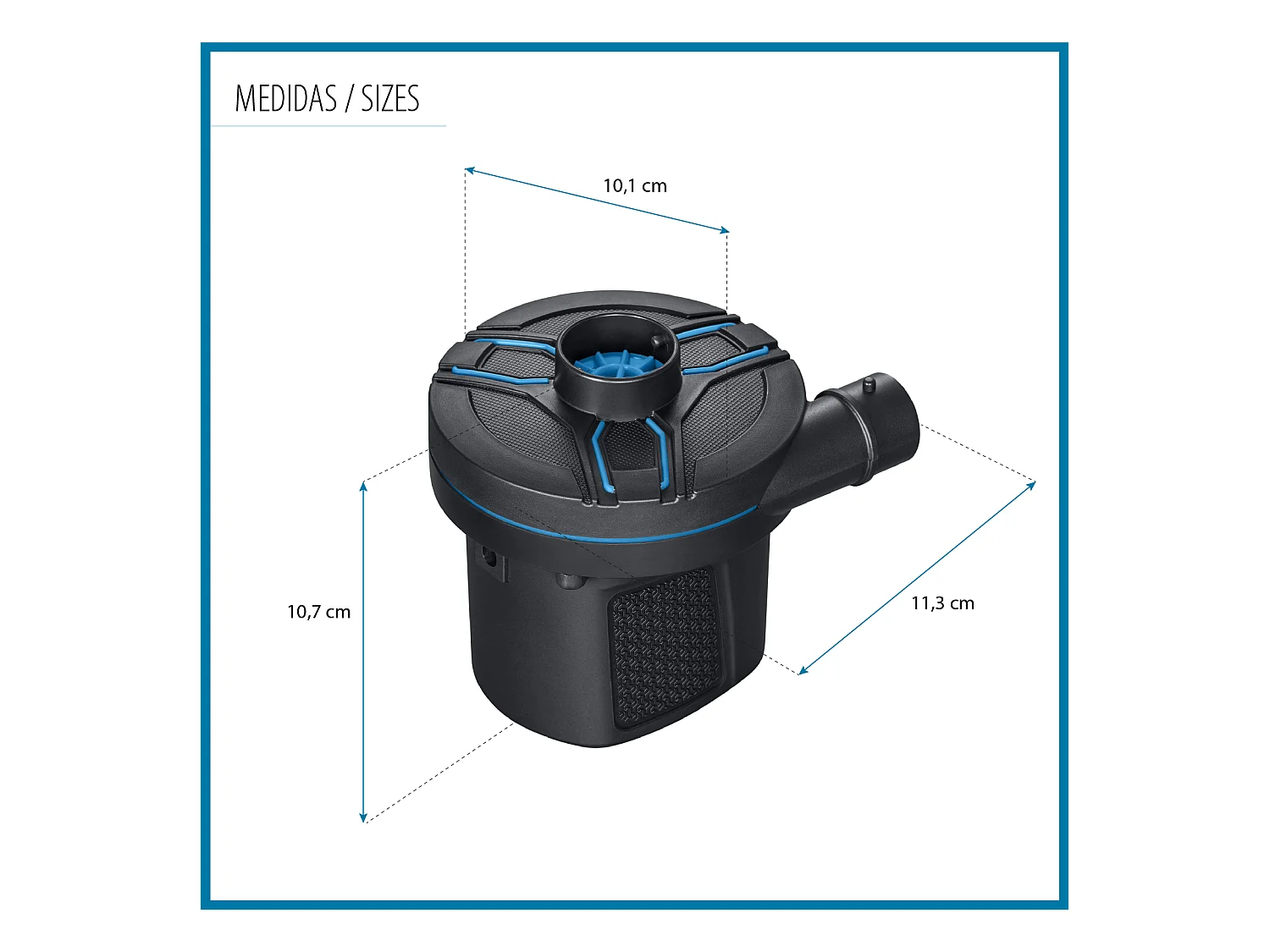 Gonfleur Électrique Portable AC DC Power Touch Bestway 3 Adaptateurs Valves | Prise Voiture de 12 V Batterie 220V | Pompe 2 en 1