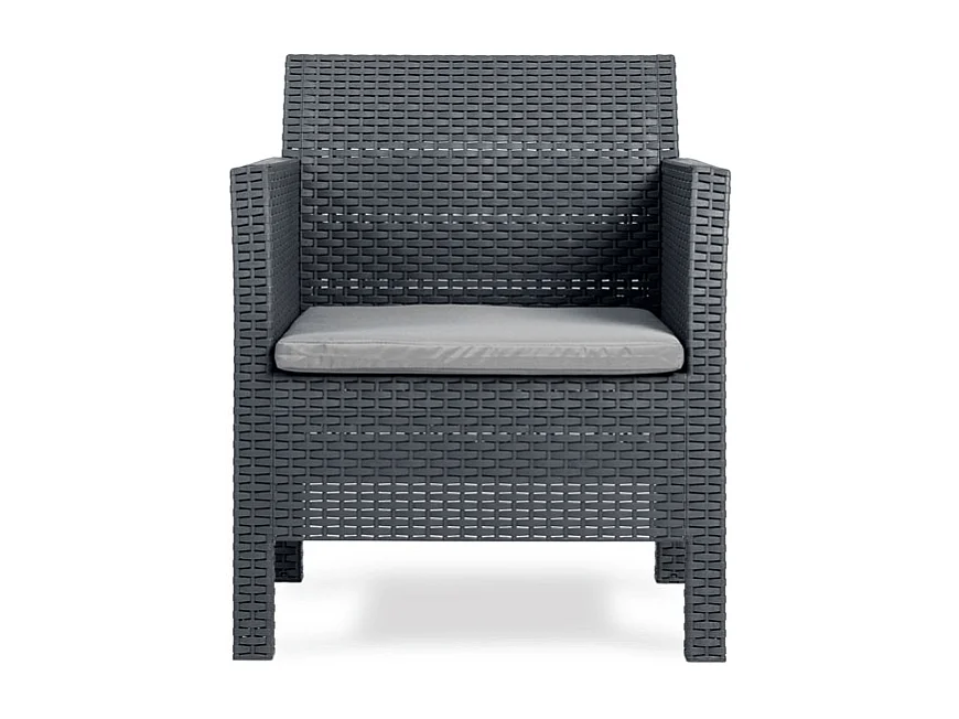 Conjunto de Jardín y Terraza Toomax Matilde 4 con 1 Sofá 121x65x75 cm +  2 Sillones 65x65x75 cm + Mesa 59x59x43 cm Efecto Ratán