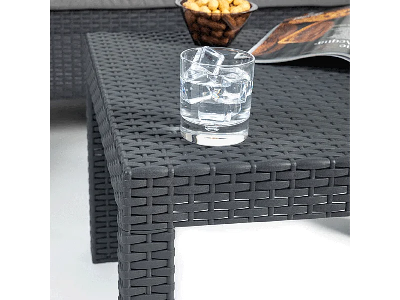 Conjunto de Jardín y Terraza Toomax Matilde 4 con 1 Sofá 121x65x75 cm +  2 Sillones 65x65x75 cm + Mesa 59x59x43 cm Efecto Ratán