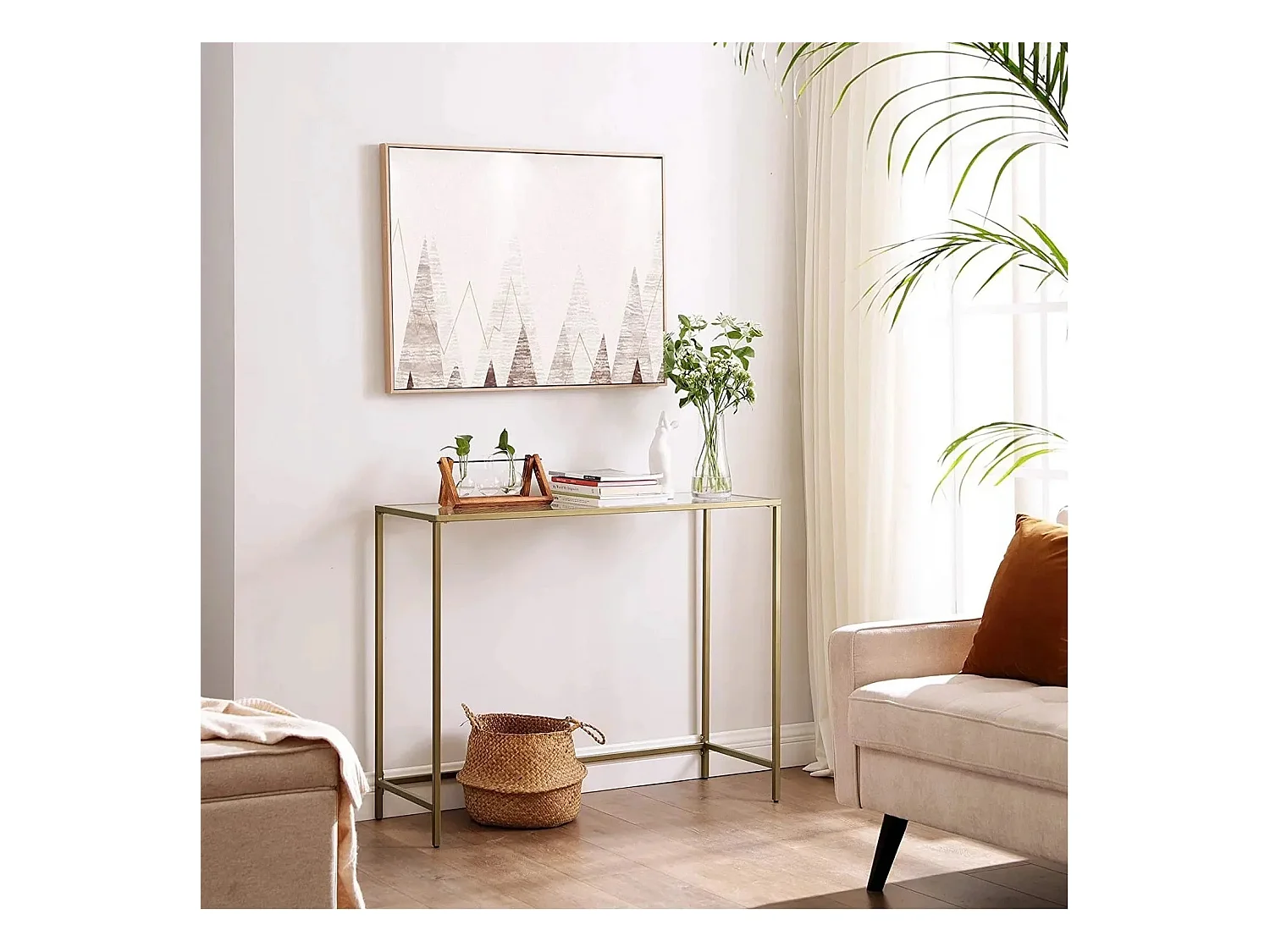 Consola Kailua 1821, Dorado, 80x100x30cm