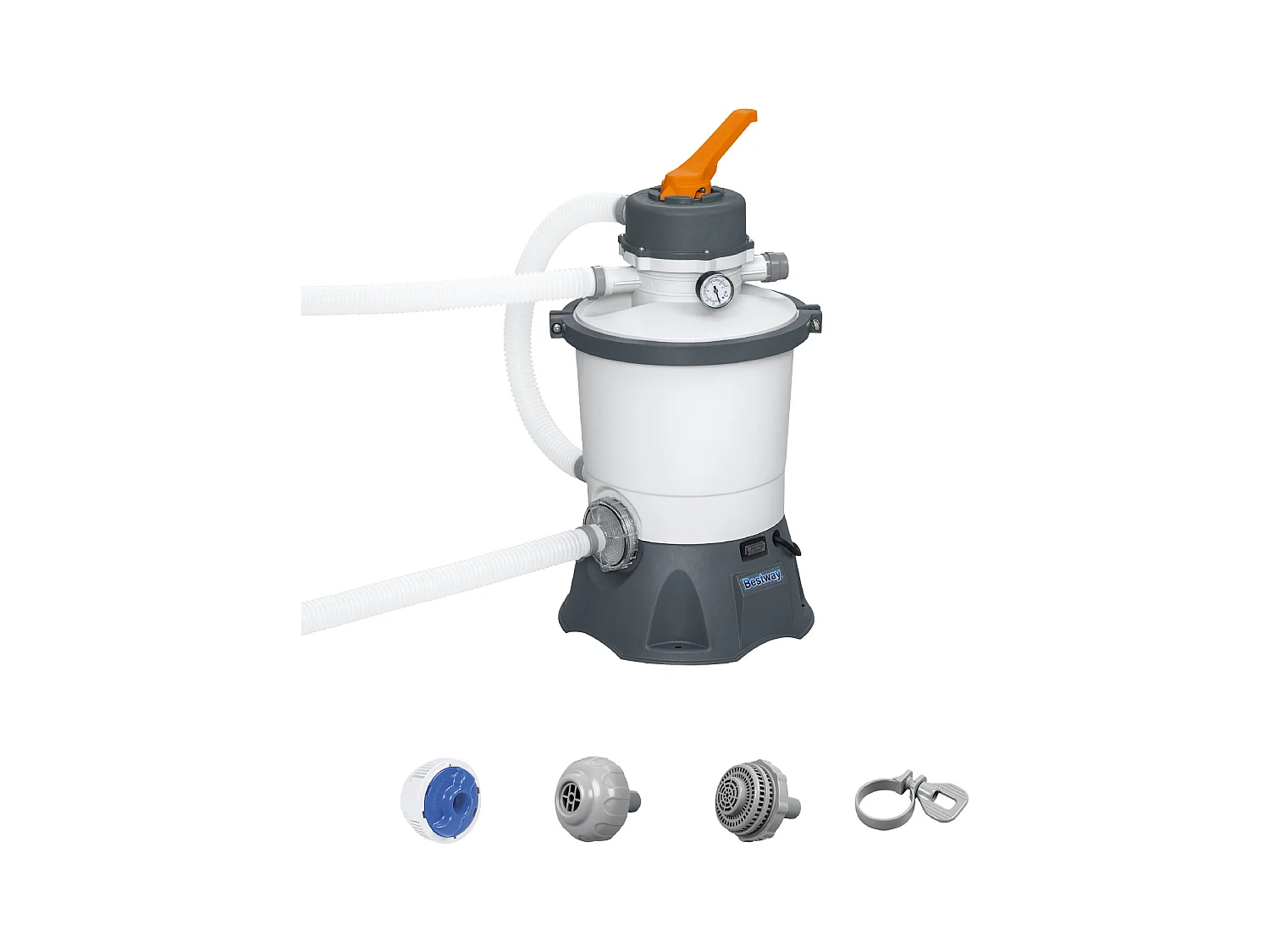 Pompe de Filtration Épurateur à Sable pour Piscines Hors Sol Bestway Flowclear de 3.028L/h Raccord 32mm et Distributeur Chimique