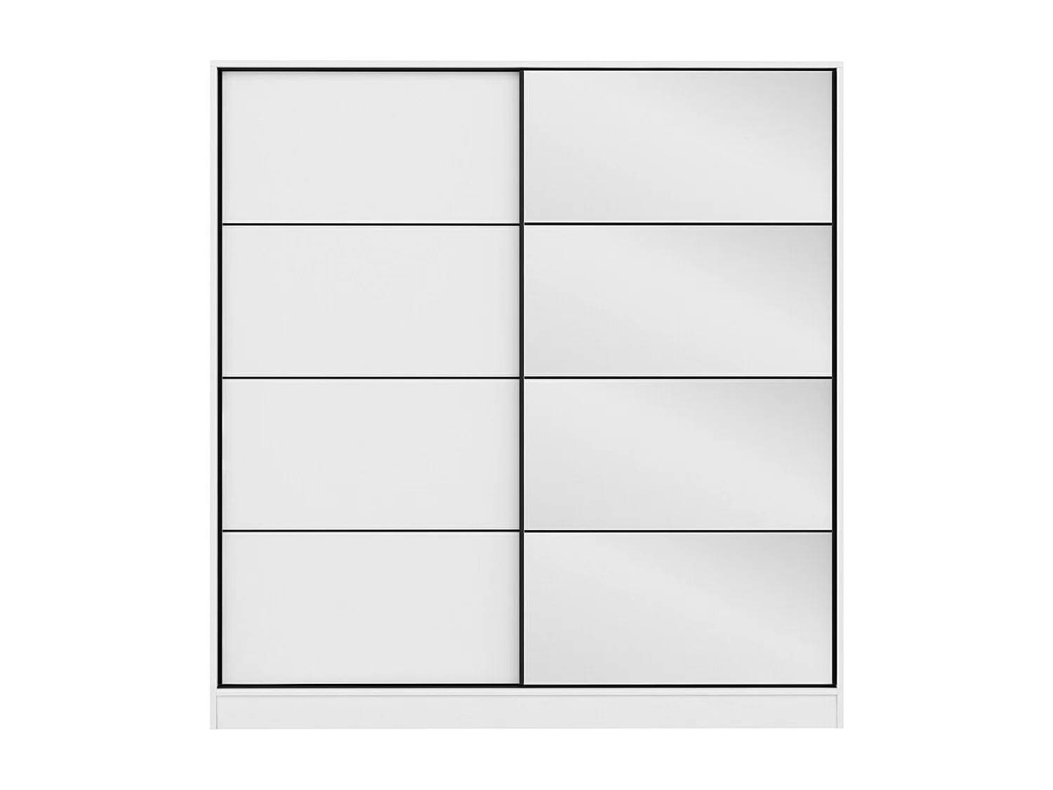 Guardaroba Kailua L333, Bianco, 190x180x60cm, Porte guardaroba: Scorrevole