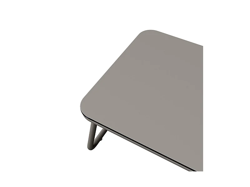 Salon de jardin 4 personnes: Canapé 2 places, 2 fauteuils et 1 table basse - avec un cadre en fer galvanisé - pieds réglables