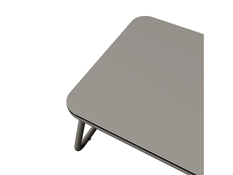 Salon de jardin 4 personnes: Canapé 2 places, 2 fauteuils et 1 table basse - avec un cadre en fer galvanisé - pieds réglables