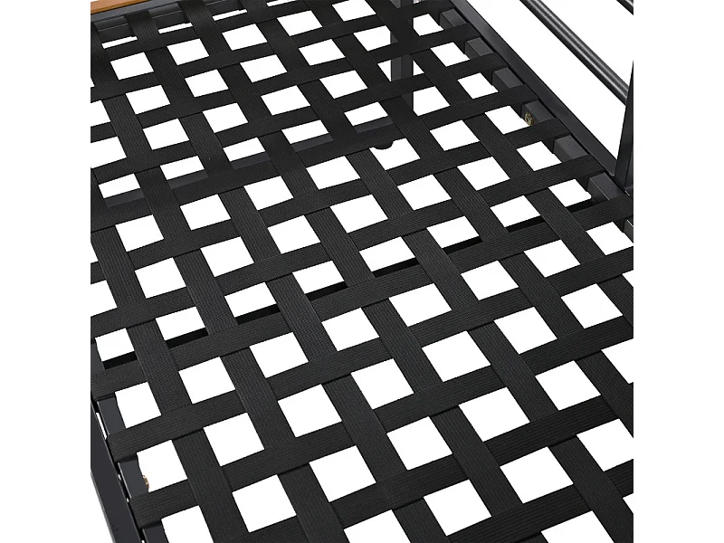 Set van 4 tuinbanken: 2-zits bank, salontafel en 2 fauteuils - verstelbare poten - Grijs