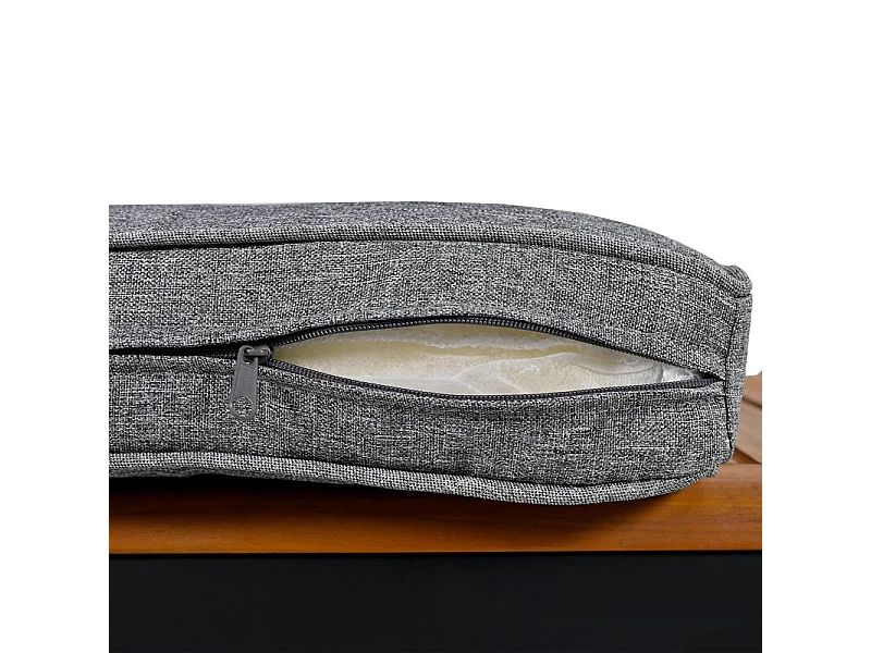 Set van 4 tuinbanken: 2-zits bank, salontafel en 2 fauteuils - verstelbare poten - Grijs