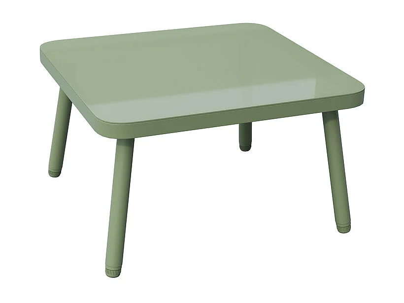 Salon de jardin en fer et en corde, avec coussins de siège, pieds réglables, 2 canapés et 1 table basse, Vert